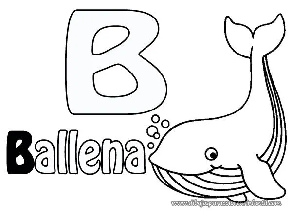 De La Letra B Para Pintar Dibujos Colorear Con Las Letras Del ...