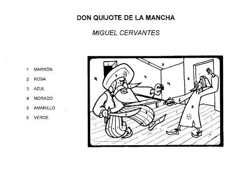LAMINAS DE DON QUIJOTE DE LA MANCHA PARA NIÑOS LAMINAS DE DON QUIJOTE DE LA MANCHA PARA NIÑOS