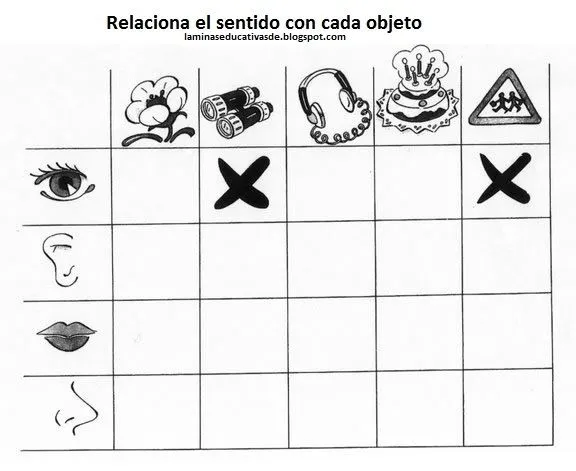 LAMINAS EDUCATIVAS: LOS 5 SENTIDOS