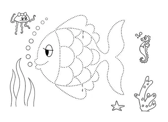 Láminas de grafomotricidad con líneas punteadas para niños mayores ...