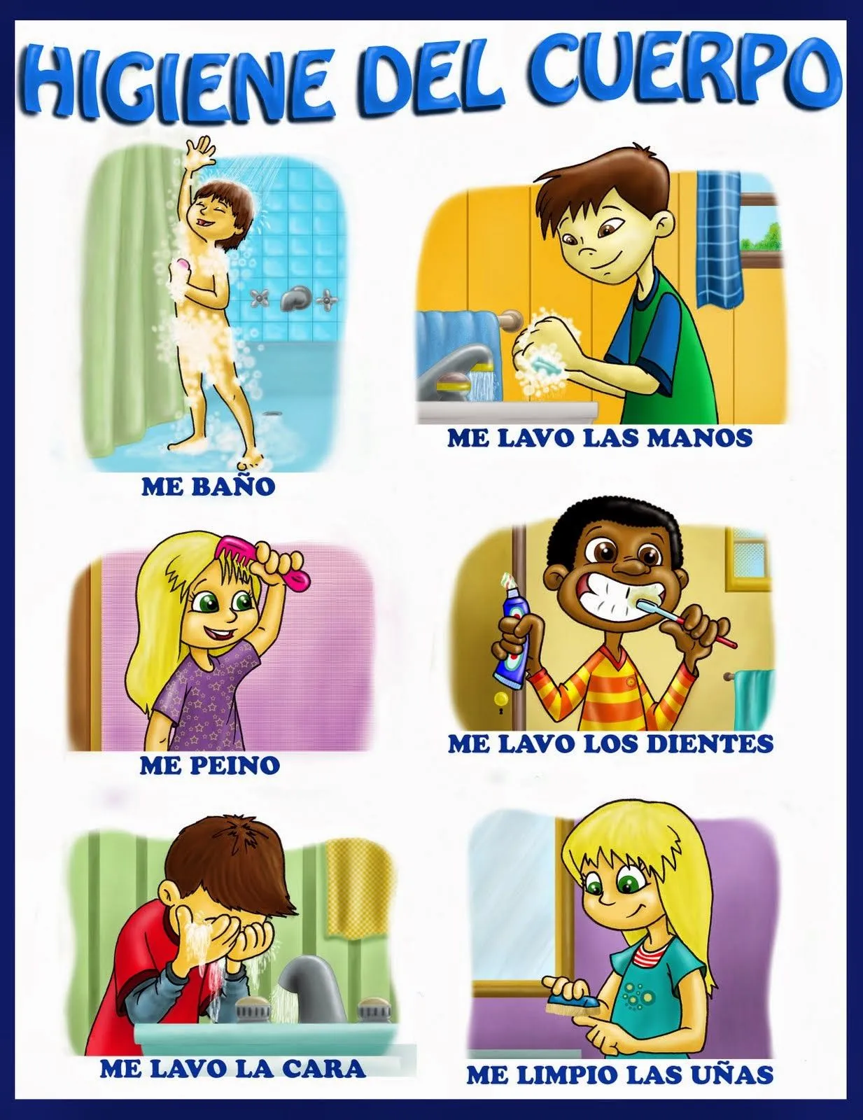Laminas e imagenes del Aseo Personal en los Niños | Para niños Laminas e imagenes del Aseo Personal en los Niños | Para niños