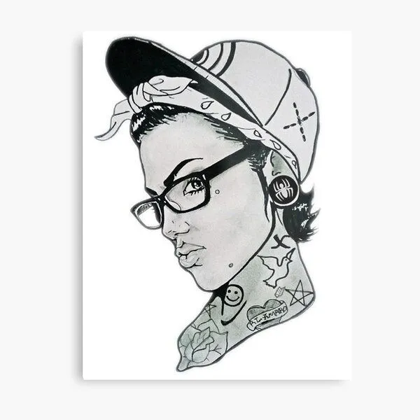 Láminas metálicas: Tatuaje Chola | Redbubble Láminas metálicas: Tatuaje Chola | Redbubble