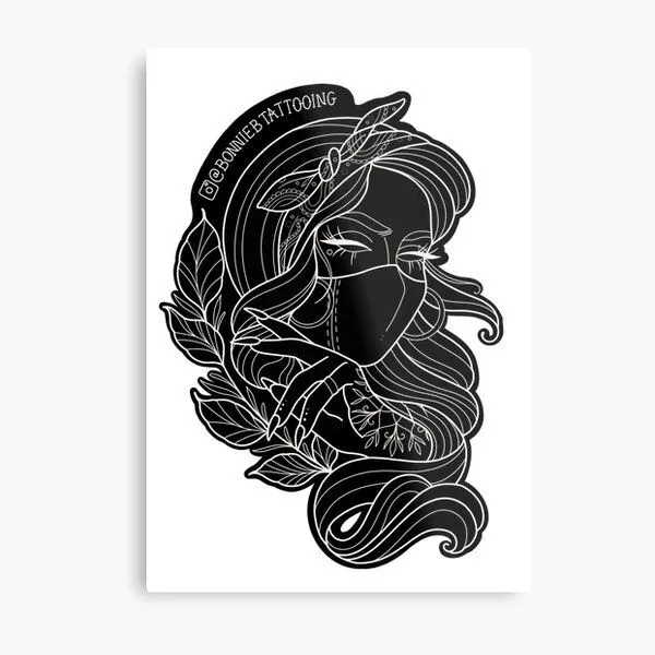 Láminas metálicas: Tatuaje Chola | Redbubble Láminas metálicas: Tatuaje Chola | Redbubble