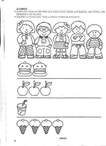 LAMINAS PREESCOLAR PARA TRABAJAR NUMEROS (