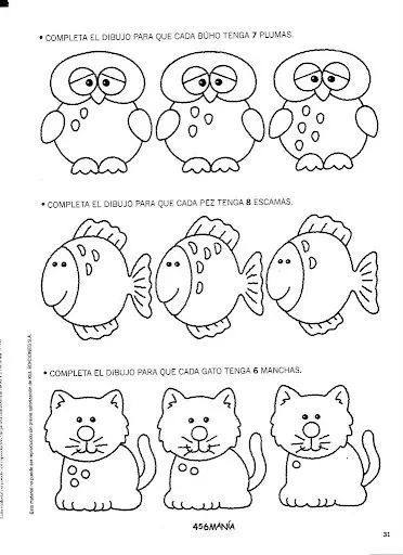 LAMINAS PREESCOLAR PARA TRABAJAR NUMEROS (