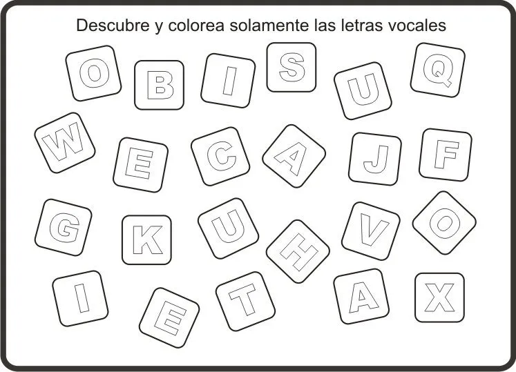 VOCALES PARA COLOREAR IMPRIMIR - Imagui