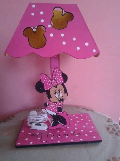 Lámpara mdf minnie mouse artesanal | mi trabajo en mdf y más ...