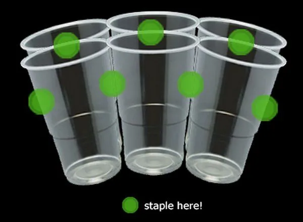 Lámpara con vasos desechables - Guía de MANUALIDADES Lámpara con vasos desechables - Guía de MANUALIDADES