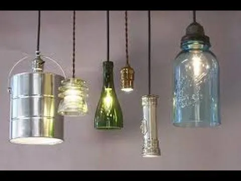 LAMPARAS CON BOTELLAS DE VIDRIO RECICLADO FACIL - YouTube LAMPARAS CON BOTELLAS DE VIDRIO RECICLADO FACIL - YouTube