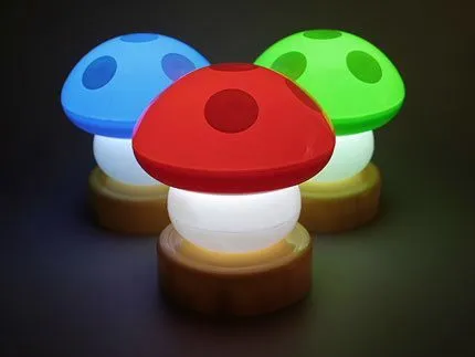 Lámparas con forma de hongos