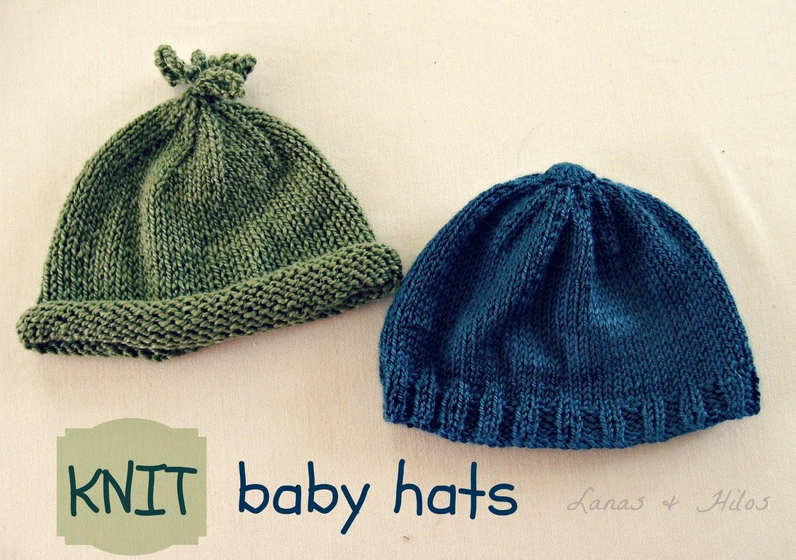 Lanas Hilos: 2 BABY KNIT HATS