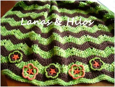 Lanas Hilos: BABY: ZigZag & Flowers + Baby Ocean