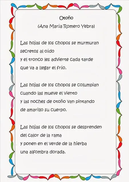 LAPICERO MÁGICO: Poesías de otoño
