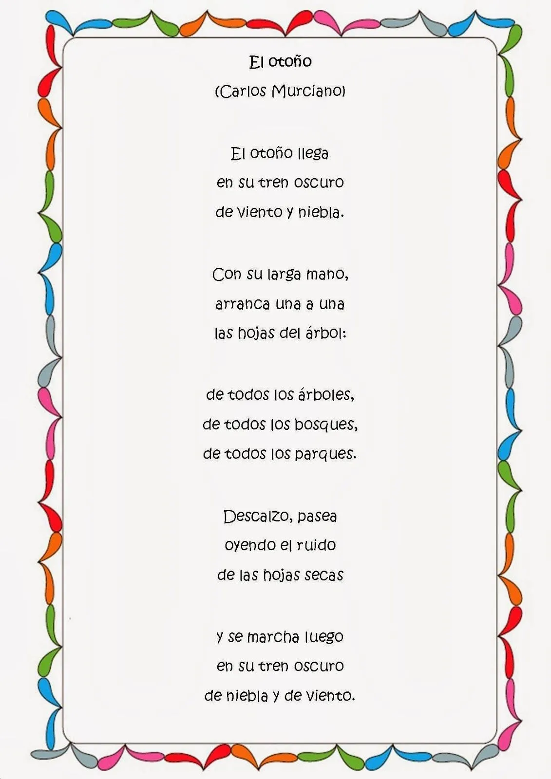 LAPICERO MÁGICO: Poesías de otoño