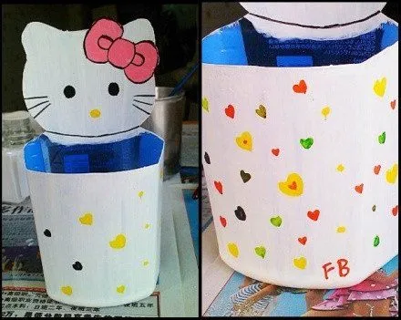 Botes de plastico decorados - Imagui