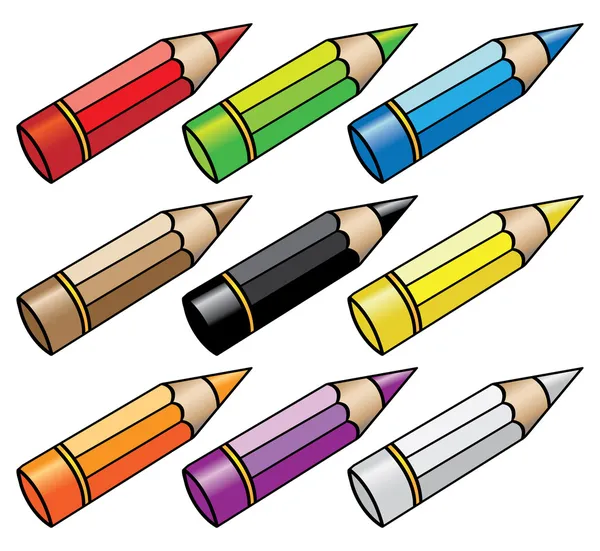 Lápices de dibujo animado — Vector stock © cidepix #3892382 Lápices de dibujo animado — Vector stock © cidepix #3892382