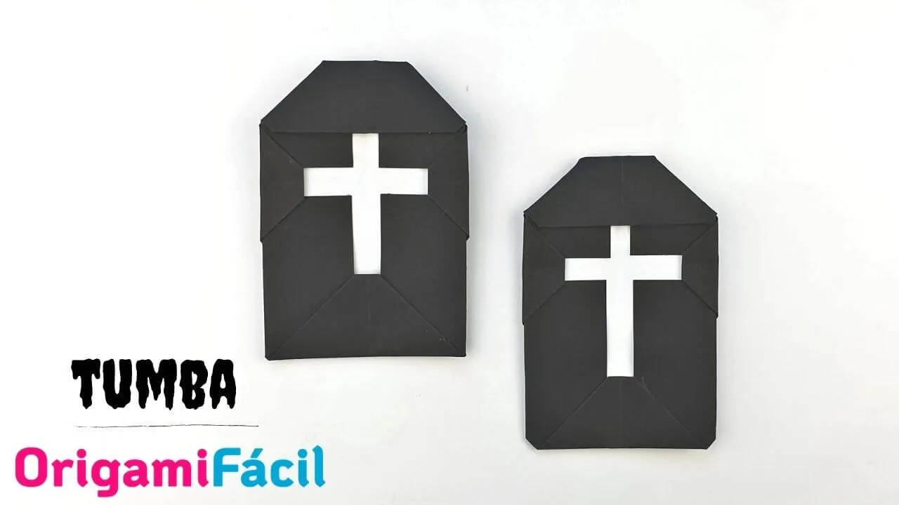Lápida de tumba con papel fácil de hacer - Origami Fácil Lápida de tumba con papel fácil de hacer - Origami Fácil