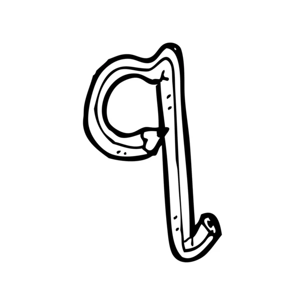 lápiz de dibujos animados en forma de letra q — Vector stock ...