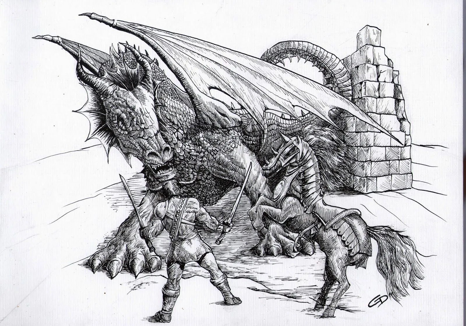 Lápiz, Pincel y Plumín: El dibujo de los Dragones Lápiz, Pincel y Plumín: El dibujo de los Dragones