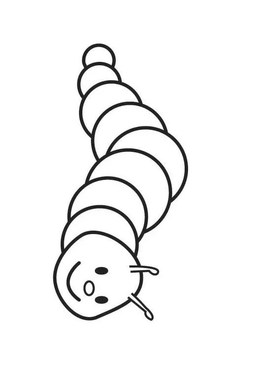 Larva de mariposa para pintar - Imagui