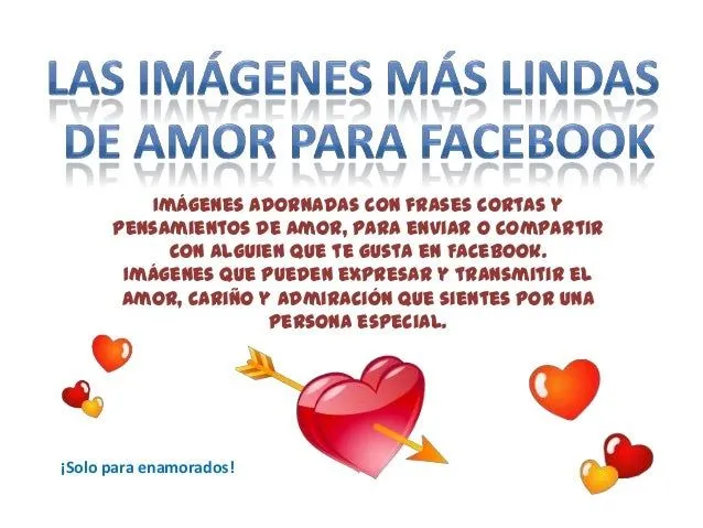 Las imagenes más lindas de amor para Facebook Las imagenes más lindas de amor para Facebook