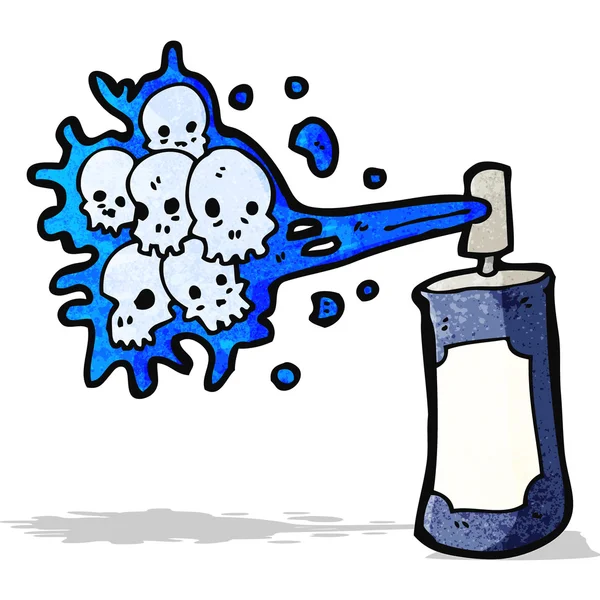 Lata de aerosol de cráneo de graffiti dibujos animados — Vector ... Lata de aerosol de cráneo de graffiti dibujos animados — Vector ...
