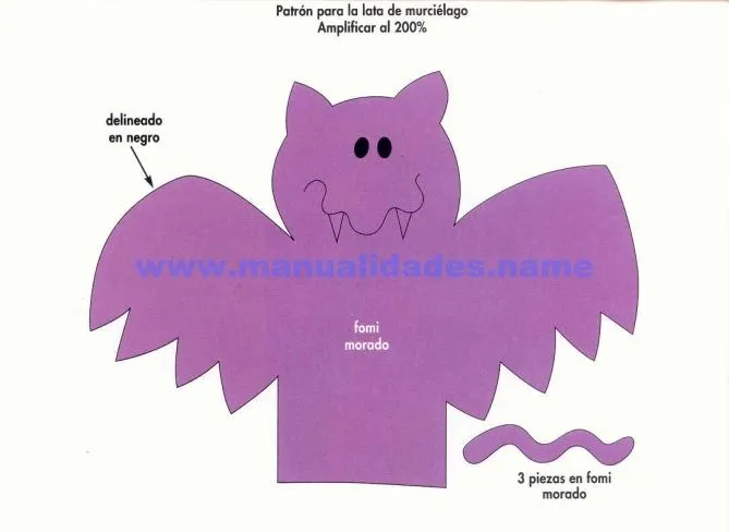 Lata de murciélago en foami – Halloween en Manualidades con Foami ... Lata de murciélago en foami – Halloween en Manualidades con Foami ...