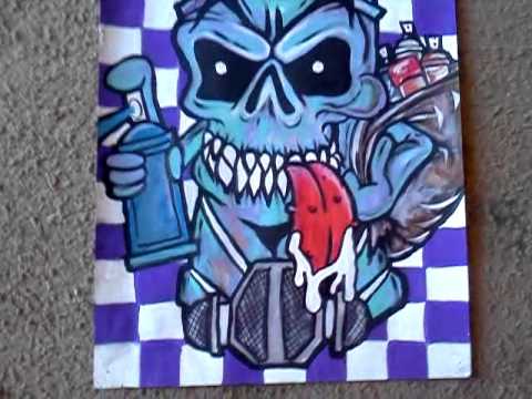 Lata de pintura de graffiti (CALAVERA) - YouTube