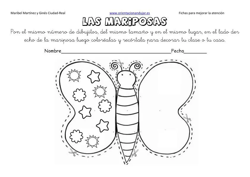 lateralidad derecha y recortar las mariposas simetricas Editable ... lateralidad derecha y recortar las mariposas simetricas Editable ...