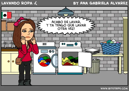 Lavando ropa :( - Bitstrips