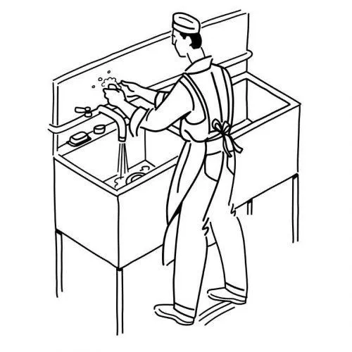 lavar los platos Colouring Pages