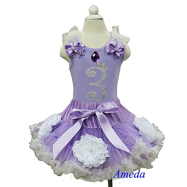 Lavender crema flor Pettiskirt Sofia Princess Lavender Tank Top ...