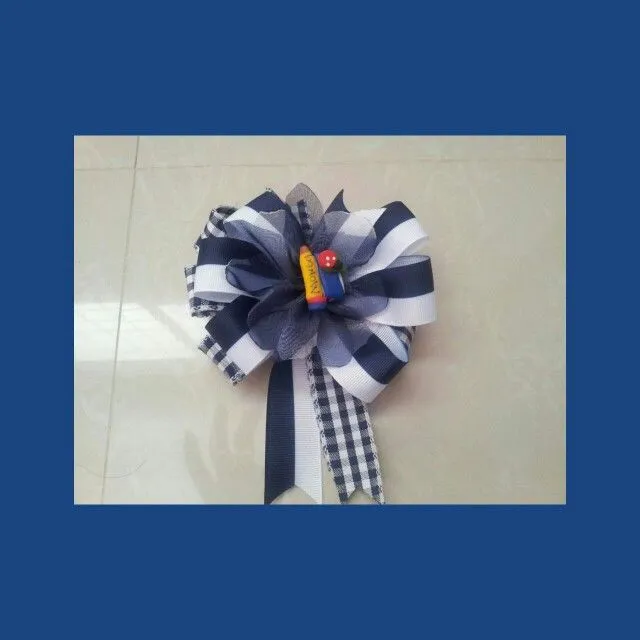 Lazo azul con blanco . Para este regreso a clases | NUEVOS Y ...