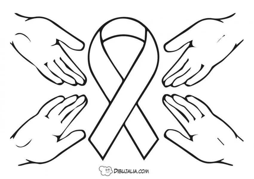 Lazo solidaridad con manos abertas - Dibujo #441 - Dibujalia - Dibujos para Colorear y Recursos Educativos Lazo solidaridad con manos abertas - Dibujo #441 - Dibujalia - Dibujos para Colorear y Recursos Educativos