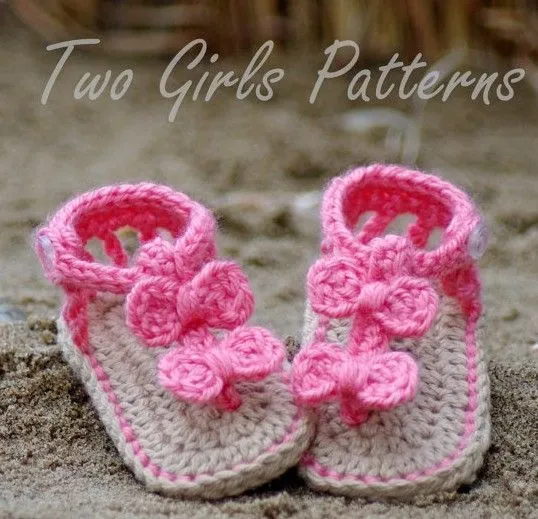 Zapatos al por mayor del bebé del ganchillo del lazo rosa Seaside ...