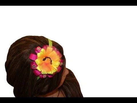 Como hacer lazos y cintillos: Lazo abanico tipo luna - YouTube Como hacer lazos y cintillos: Lazo abanico tipo luna - YouTube