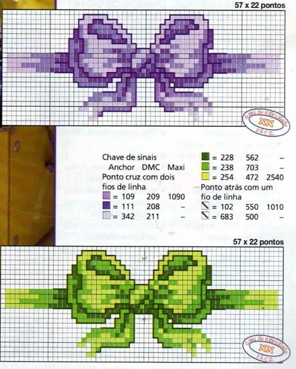 LAZOS EN PUNTO DE CRUZ | BORDADOS | Pinterest | Punto De Cruz and Bows