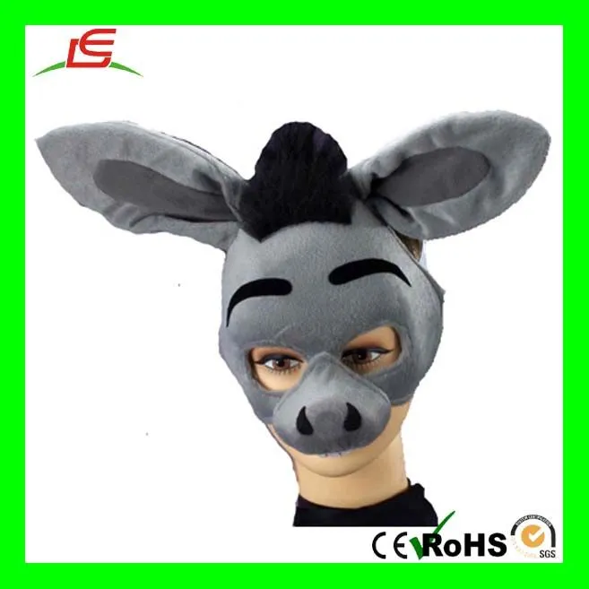 Le-d738 burro de peluche de animales máscara de la cabeza llena ... Le-d738 burro de peluche de animales máscara de la cabeza llena ...