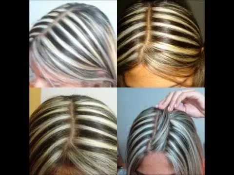 Como hacer mechas platinadas - Imagui