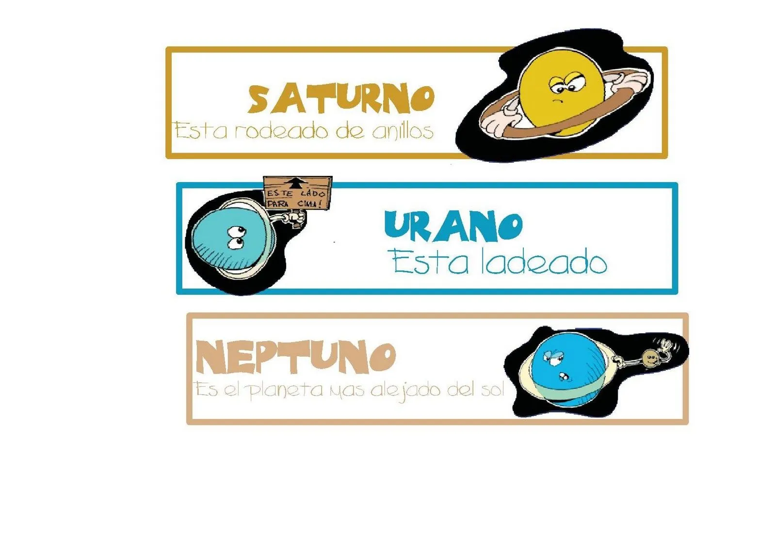 LEARNING IS FUN!: CARTELES SOBRE LOS PLANETAS