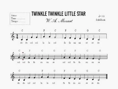 LECCIÓN 11 - PARTITURA TWINKLE TWINKLE LITTLE STAR | CURSO DE ...