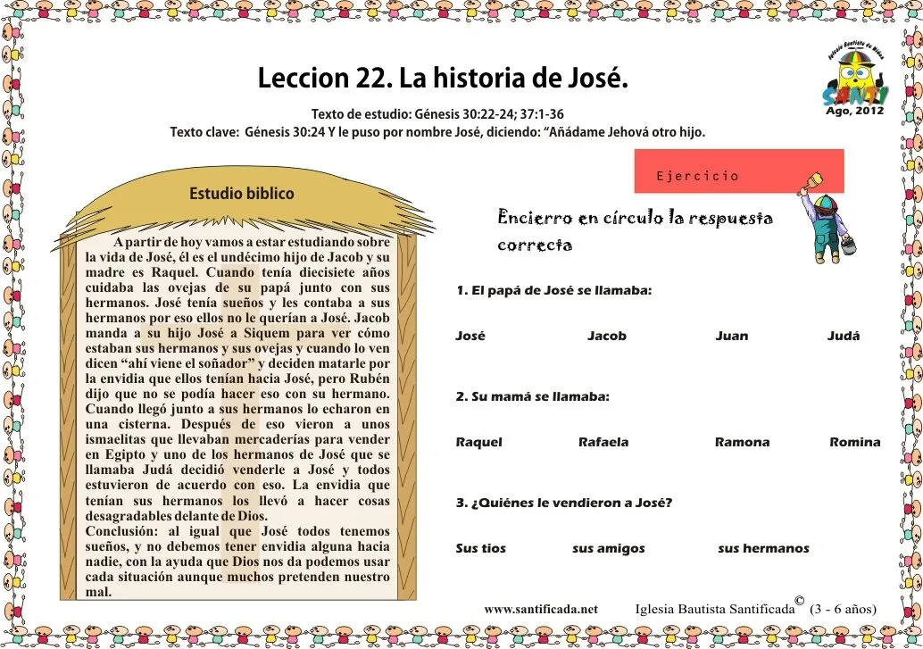 Lección 22. La historia de José | Iglesia de Niños Lección 22. La historia de José | Iglesia de Niños