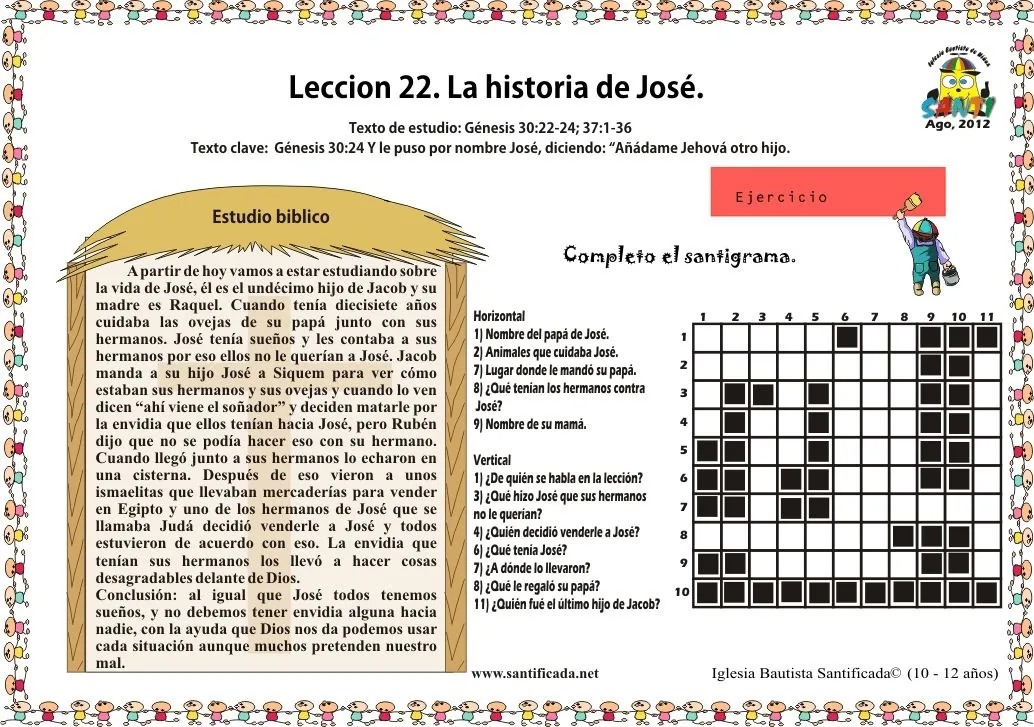 Lección 22. La historia de José | Iglesia de Niños Lección 22. La historia de José | Iglesia de Niños