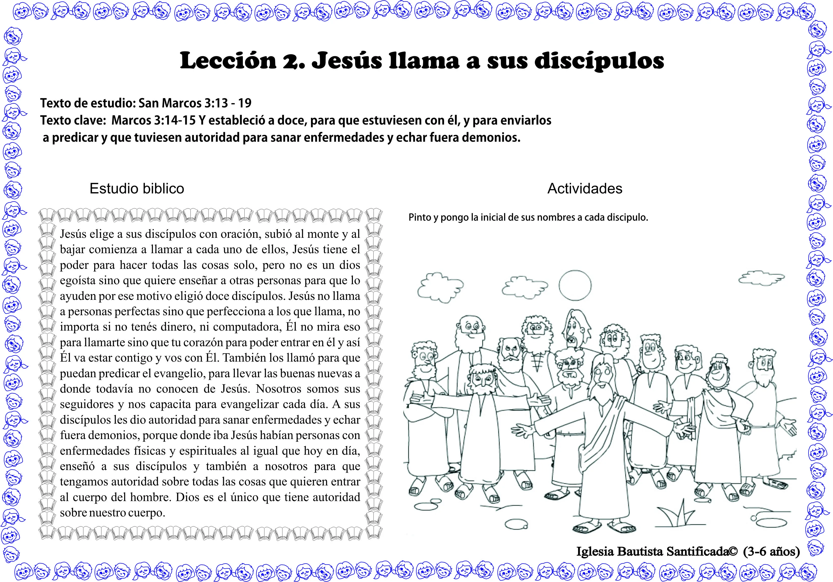 Lección 2. Jesús llama a sus discípulos | Iglesia de Niños Lección 2. Jesús llama a sus discípulos | Iglesia de Niños