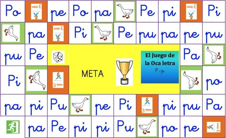 Juegos de la oca para aprender a leer editables presentamos el ...