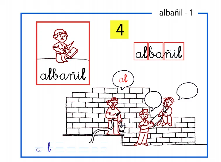 Lectoescritura paso a paso sílabas inversas al-albañil al-el-il-ol-ul Lectoescritura paso a paso sílabas inversas al-albañil al-el-il-ol-ul