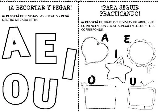 Lectoescritura vocales - Imagui