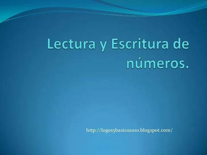 Lectura Y escritura Cantidades