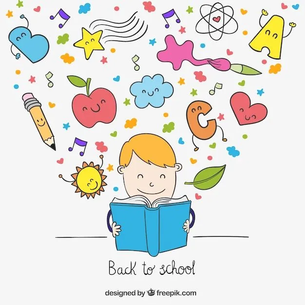 Ilustración de niño leyendo un libro | Descargar Vectores gratis Ilustración de niño leyendo un libro | Descargar Vectores gratis