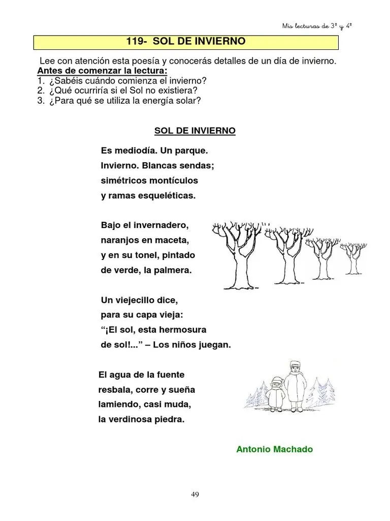 Lectura. Sol de Invierno | PDF